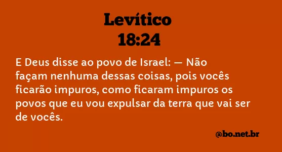 Levítico 18:24 NTLH