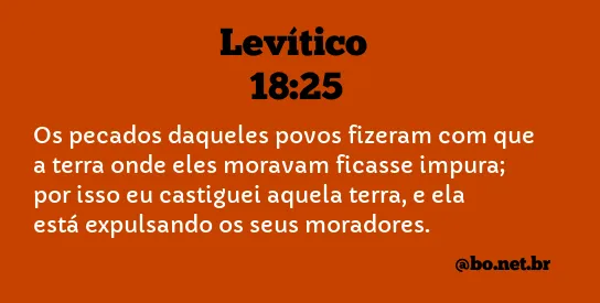 Levítico 18:25 NTLH