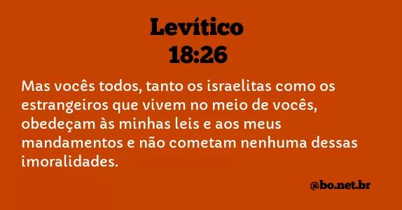 Levítico 18:26 NTLH