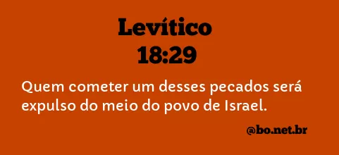Levítico 18:29 NTLH