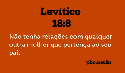 Levítico 18:8 NTLH