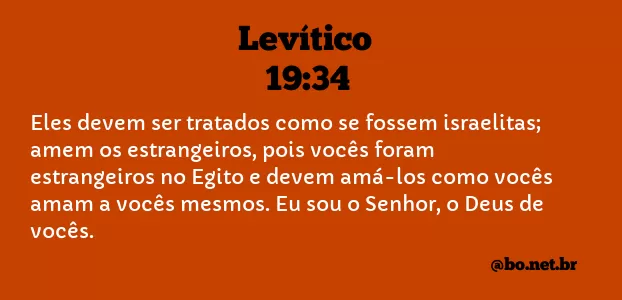 Levítico 19:34 NTLH
