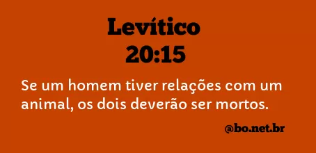 Levítico 20:15 NTLH
