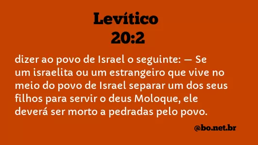 Levítico 20:2 NTLH