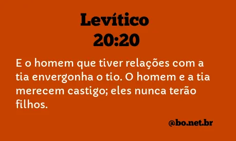 Levítico 20:20 NTLH