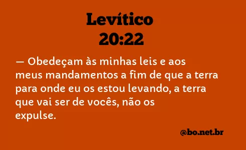 Levítico 20:22 NTLH