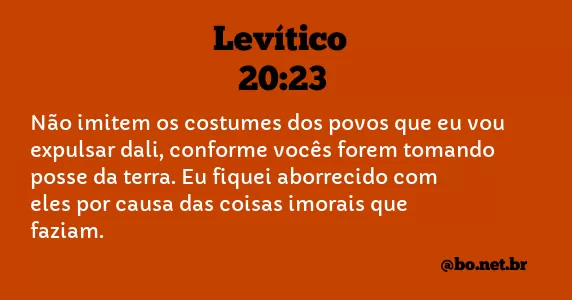 Levítico 20:23 NTLH