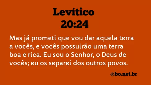 Levítico 20:24 NTLH