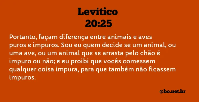 Levítico 20:25 NTLH