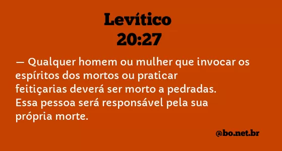 Levítico 20:27 NTLH