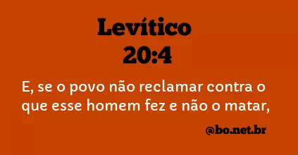Levítico 20:4 NTLH