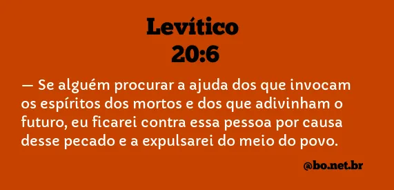 Levítico 20:6 NTLH