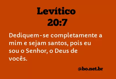 Levítico 20:7 NTLH