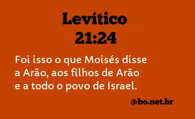 Levítico 21:24 NTLH