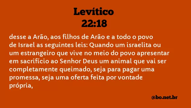 Levítico 22:18 NTLH