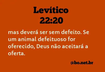 Levítico 22:20 NTLH