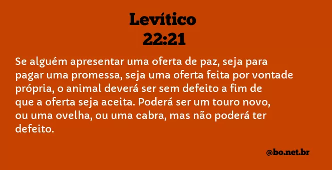 Levítico 22:21 NTLH