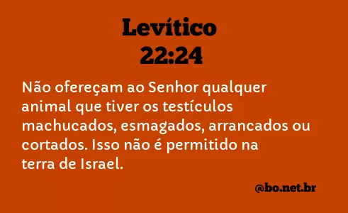 Levítico 22:24 NTLH