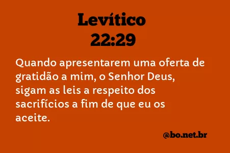 Levítico 22:29 NTLH
