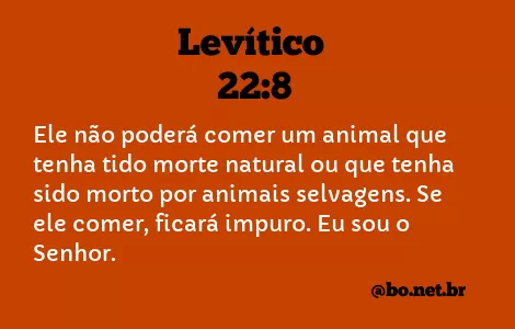 Levítico 22:8 NTLH
