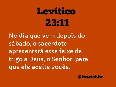 Levítico 23:11 NTLH