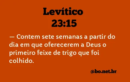 Levítico 23:15 NTLH