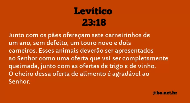 Levítico 23:18 NTLH