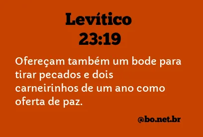 Levítico 23:19 NTLH