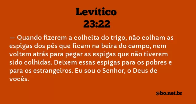 Levítico 23:22 NTLH
