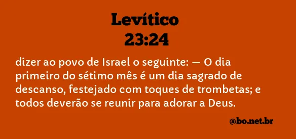 Levítico 23:24 NTLH