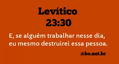 Levítico 23:30 NTLH