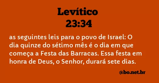 Levítico 23:34 NTLH