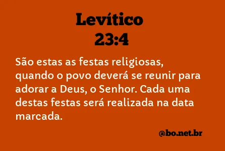 Levítico 23:4 NTLH