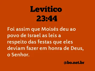 Levítico 23:44 NTLH