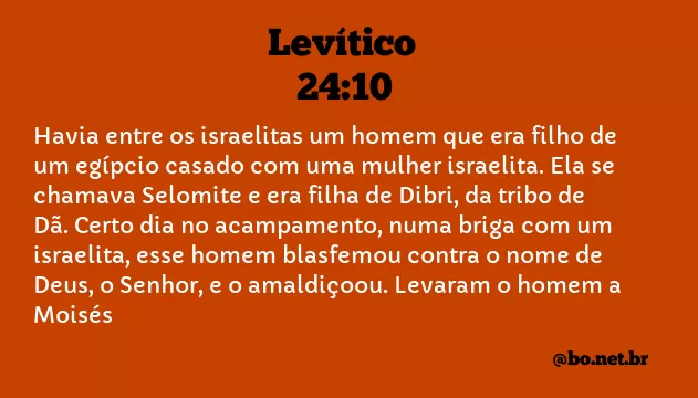 Levítico 24:10 NTLH