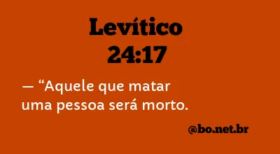 Levítico 24:17 NTLH