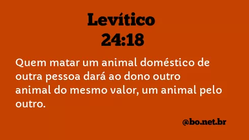 Levítico 24:18 NTLH