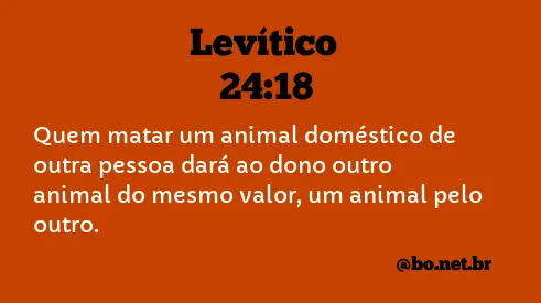 Levítico 24:18 NTLH