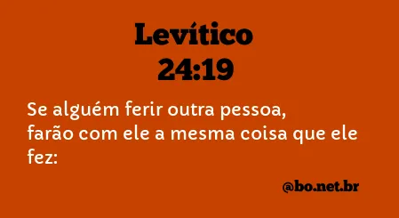 Levítico 24:19 NTLH