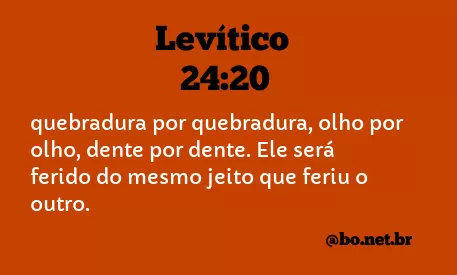 Levítico 24:20 NTLH