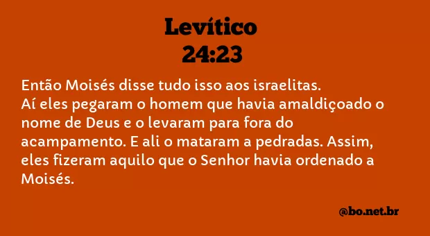 Levítico 24:23 NTLH