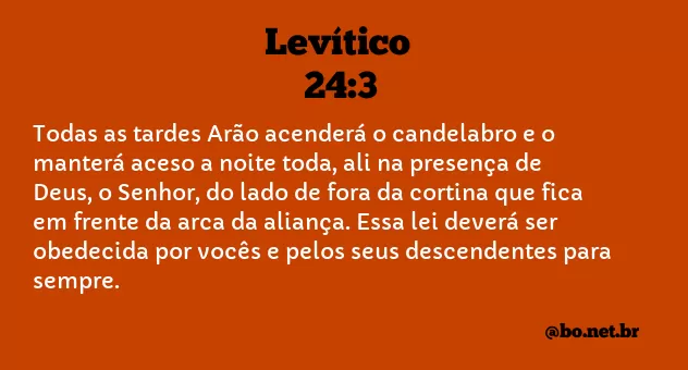 Levítico 24:3 NTLH