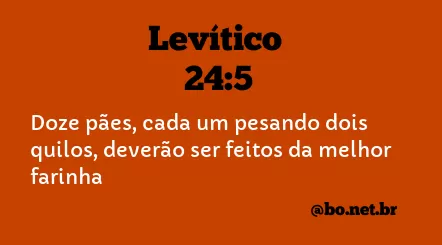 Levítico 24:5 NTLH