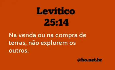 Levítico 25:14 NTLH