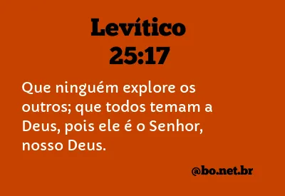 Levítico 25:17 NTLH