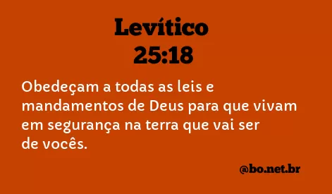 Levítico 25:18 NTLH