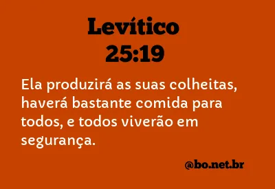 Levítico 25:19 NTLH