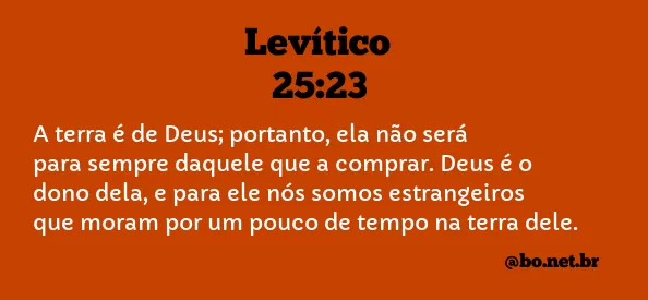 Levítico 25:23 NTLH