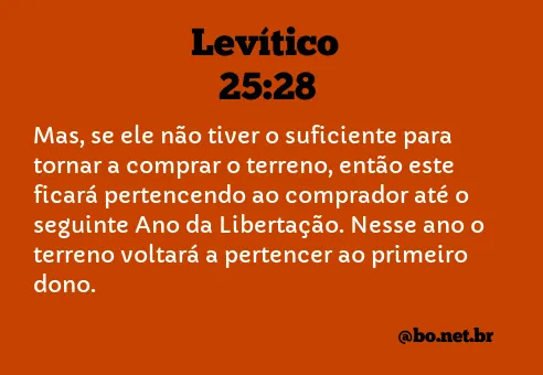 Levítico 25:28 NTLH