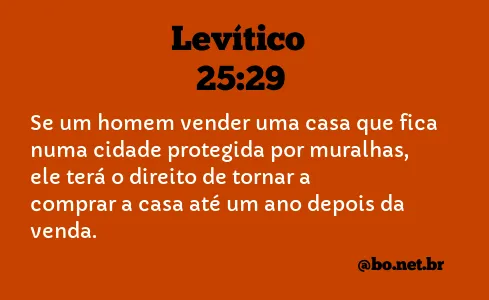 Levítico 25:29 NTLH